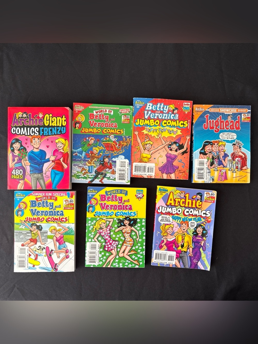 Archie Comics Digest Lot of 7 Betty Veronica Jughead Jumbo Giant Comics Books